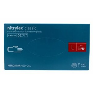 Rukavice vyšetřovací  Nitrylex L 100 ks - modré
