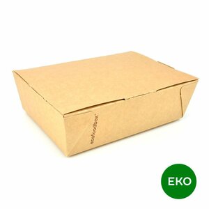 EKO menu box klasik, kraft, 200x140x65 mm, 25 ks