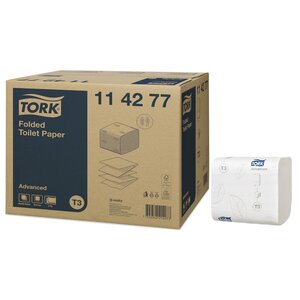 Tork T3 toaletní papír skládaný 2vrstvý recykl + celulóza bílý