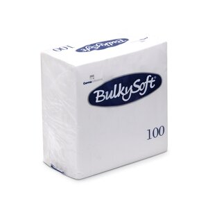 Bulky Soft, ubrousky 33x33, 2 vrstvy, 100 ks, bílé