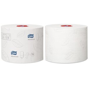 Tork T6 Mid-Size toaletní papír konvenční 2vrstvý recykl bílý 100 m 27 rolí