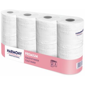 Toaletní papír 3 - vrstvý, bílý, 7x8 rolí