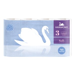 Harmony Soft toaletní papír, 3 - vrstvý recykl, 7x8 rolí