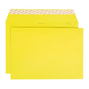 Poštovní obálka C5 žlutá - bez okna, balení á 25 ks