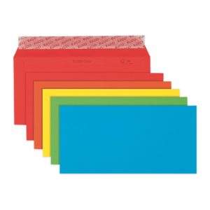 Poštovní obálky C6/5 mix barev - bez okna, balení á 5 x 4 obálek
