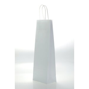 Papírová taška s krouceným uchem bílá 14 x 8 x 39 cm