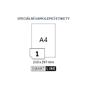 SMART LINE speciální samolepicí etiketa 210 x 297 mm - čirá