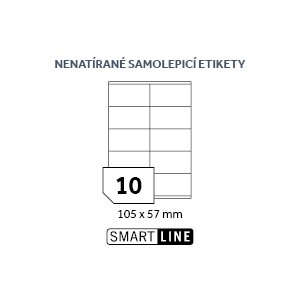 SMART LINE samolepicí etikety - 105 x 57 mm, nenatírané