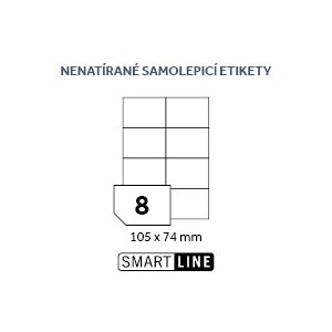 SMART LINE samolepicí etikety - 105 x 74 mm, nenatírané