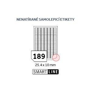 SMART LINE samolepicí etikety - 25,4 x 10 mm, nenatírané
