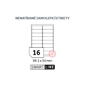 SMART LINE samolepicí etikety 99,1 x 34 cm, nenatírané