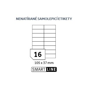 SMART LINE samolepicí etikety - 105 x 37 mm, nenatírané